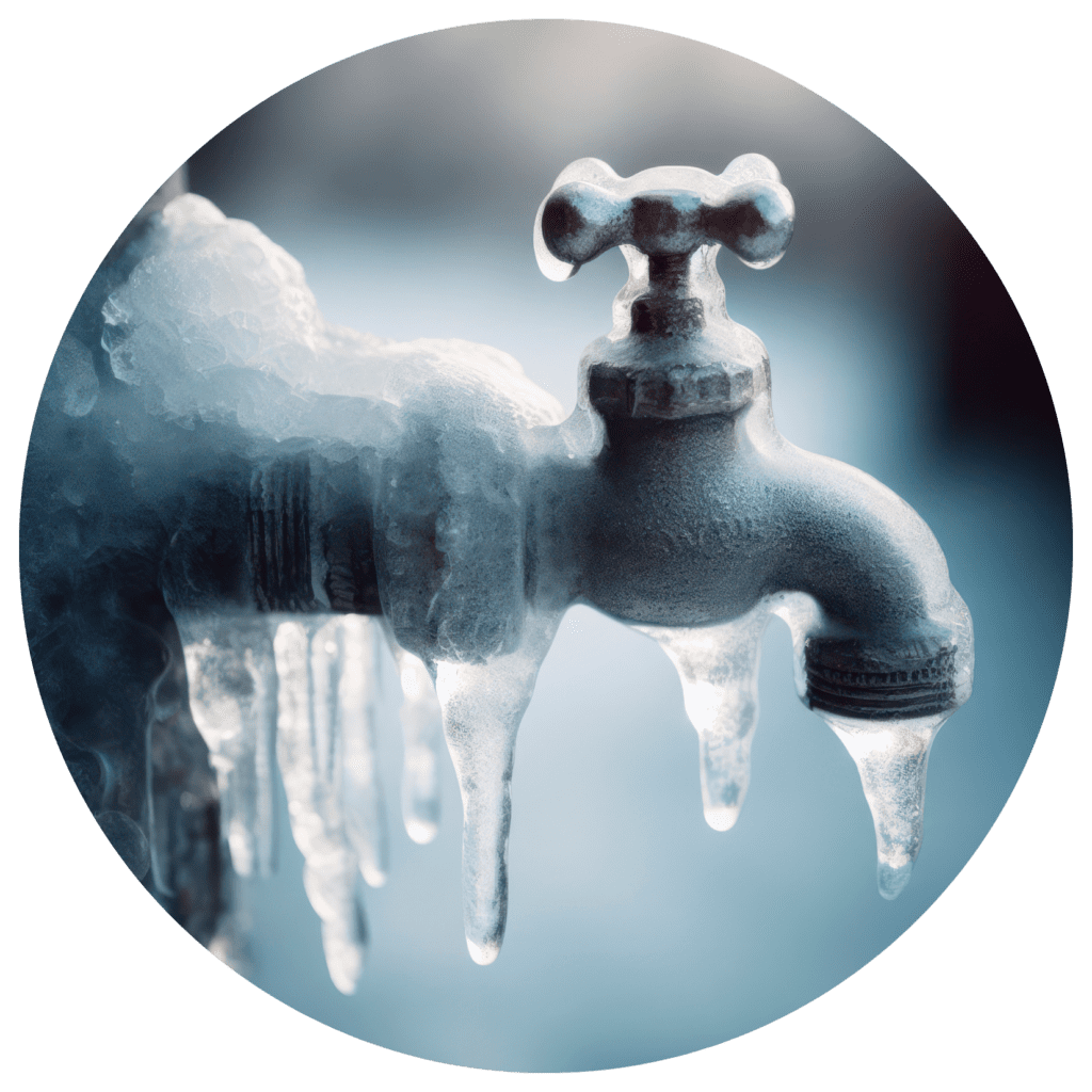 frozen faucet outdoor